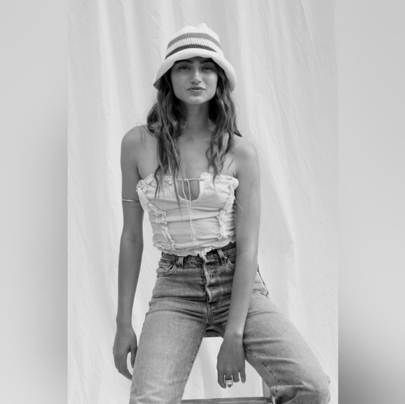 NWT jen's Pirate Booty Black Oak Corset Top in Natural Size S Free People - Picture 9 of 12